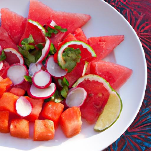 Refreshing Watermelon & Jicama Salad with Zesty Lime Twist