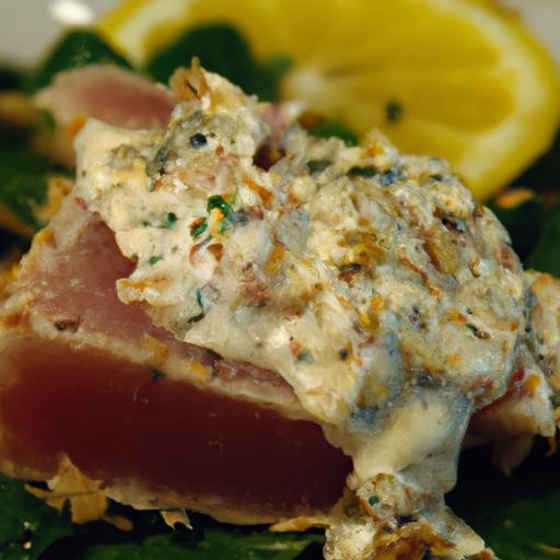 Savor Herb-Crusted Tuna Paired with Zesty Lemon Sauce