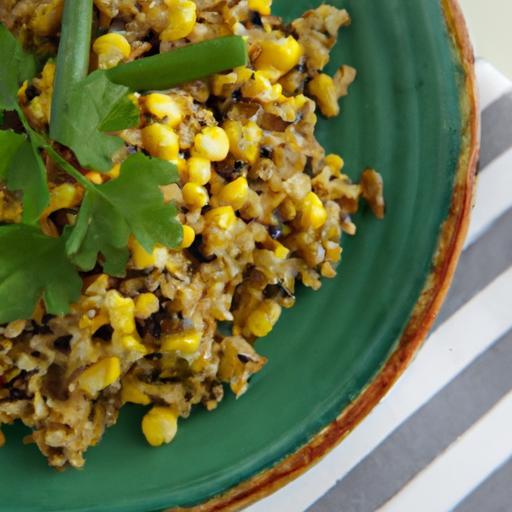 Wholesome Farro Bowl with Roasted Corn and Fresh Cilantro