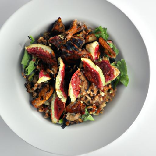 Wholesome Farro​ & Fig Salad with Zesty Balsamic Vinaigrette