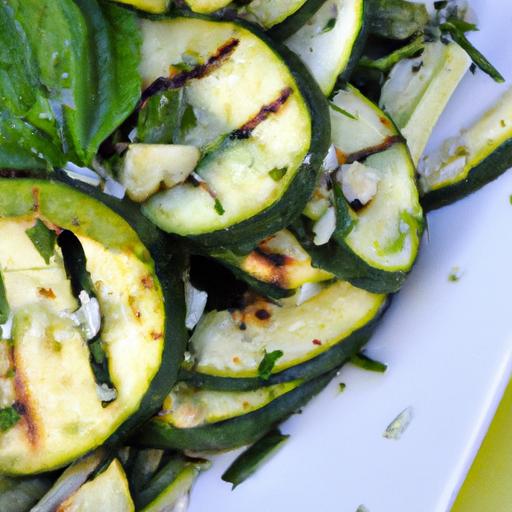Savor Summer: Grilled Zucchini⁣ & Spinach Salad‌ Delight