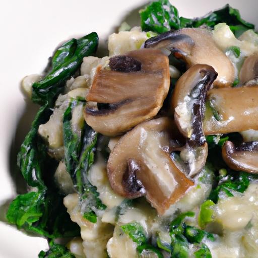 Creamy Mushroom &⁢ Spinach Risotto: A Flavorful Delight