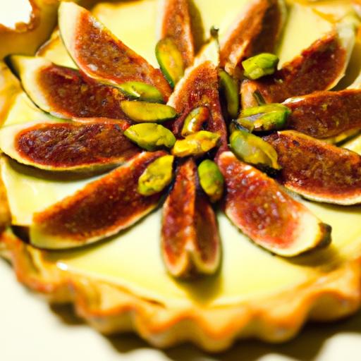 Golden Delight: Crafting the Perfect Fig & Pistachio Tart