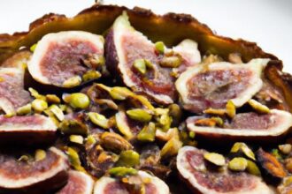 Golden Delight: Crafting the Perfect Fig & Pistachio Tart