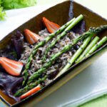 Nutritious Spelt Berry Salad with Smoky Grilled Asparagus