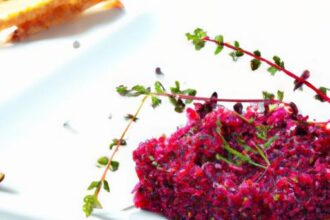 Beet Tartare Elegance: Capers & Dijon Flavor Fusion