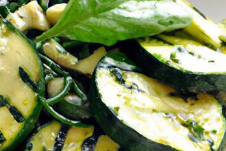 Savor Summer: Grilled Zucchini & Spinach Salad Delight