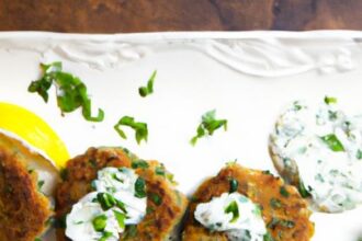 Savory Spiced Lamb Patties with Creamy Yogurt-Dill Sauce