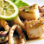 Savor Pan-Fried Calamari Steak Infused with Garlic Aroma