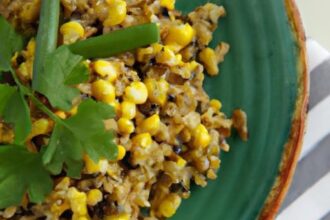 Wholesome Farro Bowl with Roasted Corn and Fresh Cilantro