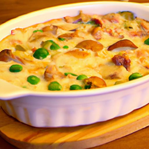 Hearty Casserole: Vegetables, Sausage & Canned White Gravy