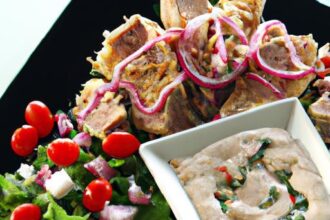 Savor Blackened Tuna Bites with Irresistible Creamy Dip