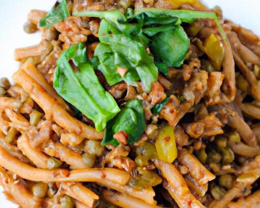 Hearty Vegan Lentil Bolognese with Nutty Whole Grain Pasta