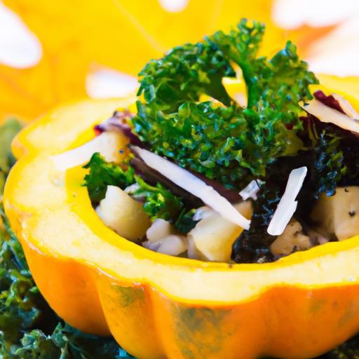 Nutritious Wild Rice Bowl with Roasted Squash and Kale Delight