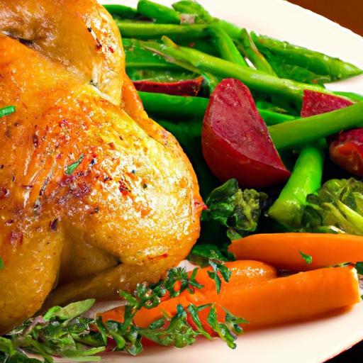 Golden Roast Chicken with Vibrant, Flavor-Packed Vegetables