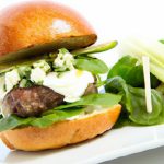 Savory Lamb Burgers with Feta & Fresh Mint Aioli Twist