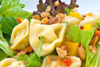 Tortellini Salad Meets Thai Mango Peanut Dressing Twist