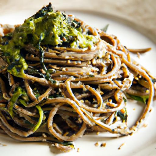 Soba Noodles with Pesto: A Fusion of Fresh Flavors