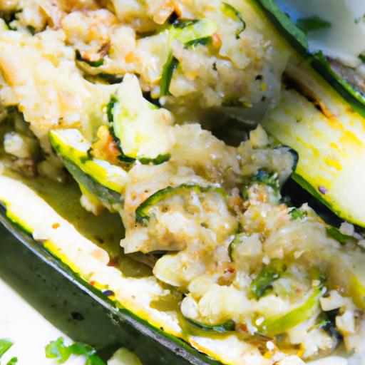 Flavor-Packed Roasted Zucchini‍ Boats with Quinoa & herbs