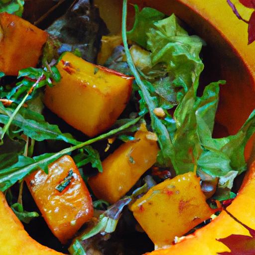 Harvest Magic: Roasted Pumpkin and ‍Rocket Salad Delight