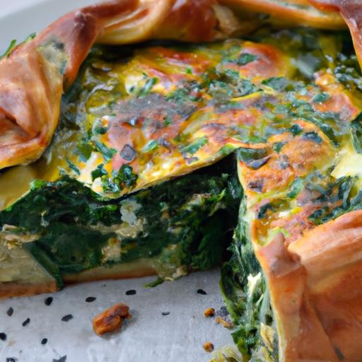 Crisp Phyllo Crust Meets Savory Spinach and Feta⁢ Tart
