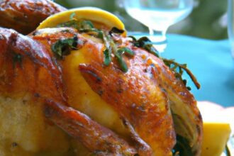 Savor Roasted Capon Nestled with Brioche Herb Stuffing