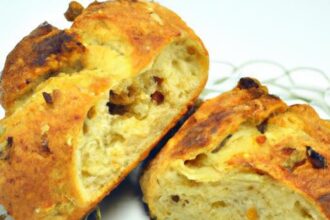 Rustic Homemade Olive & Cheese Bread: A Savory Delight