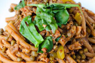 Hearty Vegan Lentil Bolognese with Nutty Whole Grain Pasta