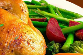 Golden Roast Chicken with Vibrant, Flavor-Packed Vegetables
