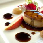 Decadent Delight: Seared Foie Gras on Scallops with Balsamic Glaze