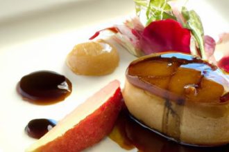 Decadent Delight: Seared Foie Gras on Scallops with Balsamic Glaze