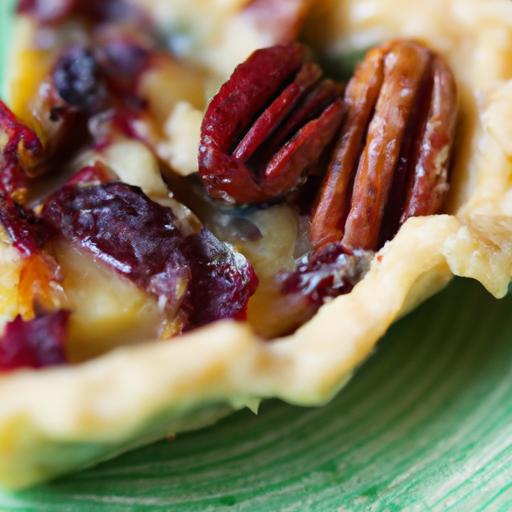 Savory Brie & Cranberry Tartlets‌ with Crunchy Pecans Delight