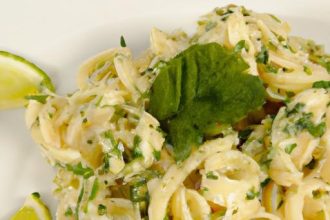 Tropical Twist: Pasta with Zesty Coconut Lime Dressing