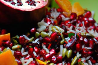 Wild Rice & Pomegranate Salad with Zesty Orange Dressing