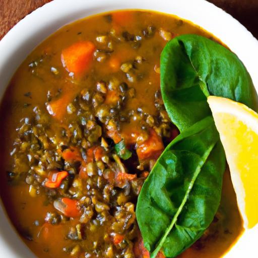 Hearty Lentil Soup with Tomatoes and Spinach: A Nutritious Delight