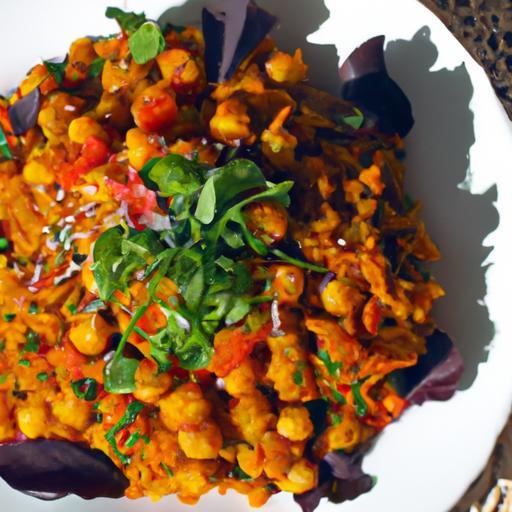 Golden Grains & Spices: Kamut and Chickpea Tagine Delight