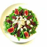 Sweet & Savory Fig & Prosciutto Beef Salad with Goat Cheese