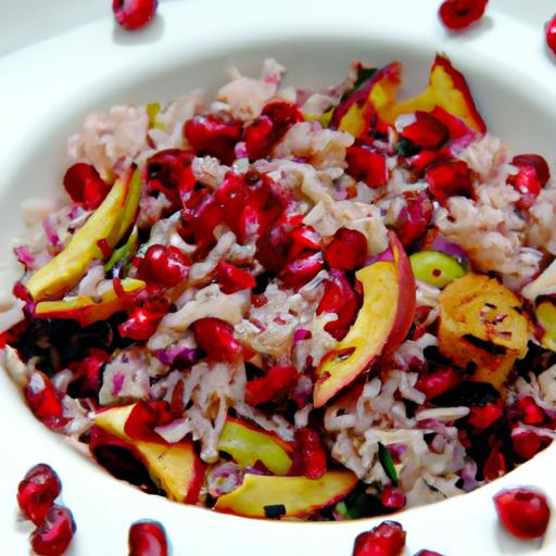Wild Rice & Pomegranate Salad with Zesty Orange Dressing