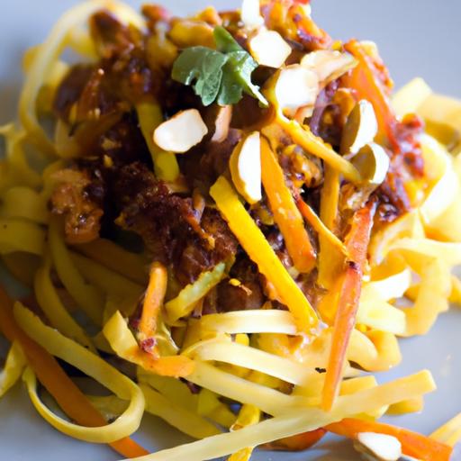 Zesty Carrot Noodles: A Spicy Peanut Sauce Delight