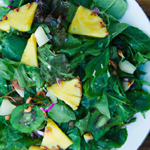 Tropical Twist: Grilled Pineapple Spinach Salad Recipe Guide