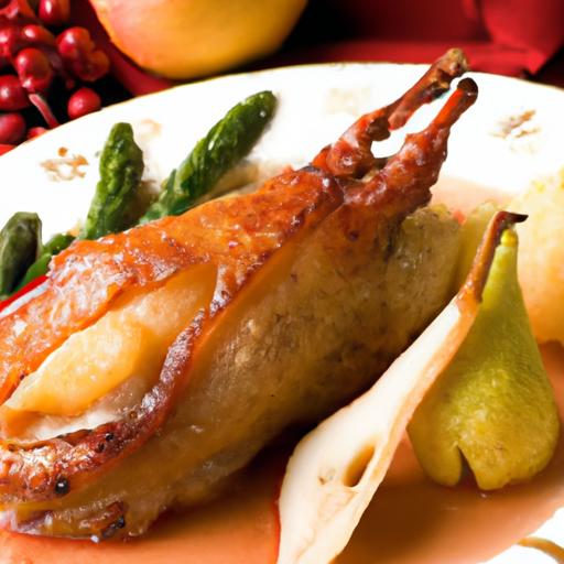 A Festive Partridge Roast with Pear Sauce: Holiday Delight