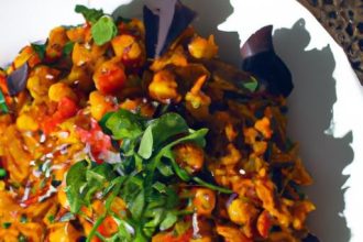 Golden Grains & Spices: Kamut and Chickpea Tagine Delight