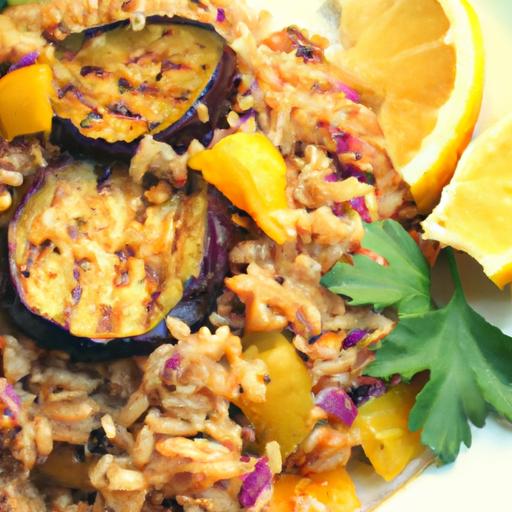 Wholesome Bulgur Wheat‌ Salad with Smoky Roasted⁢ Eggplant